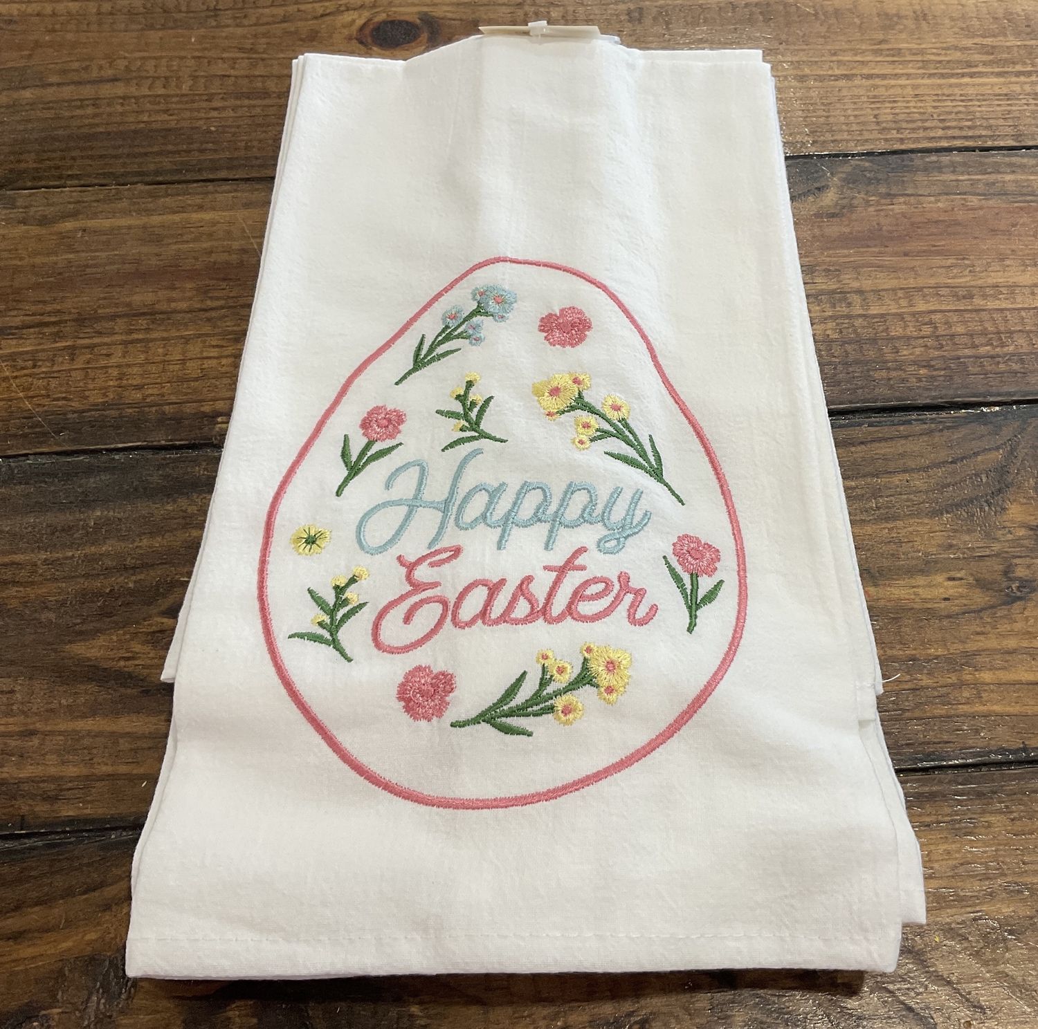 Easter floral egg towel