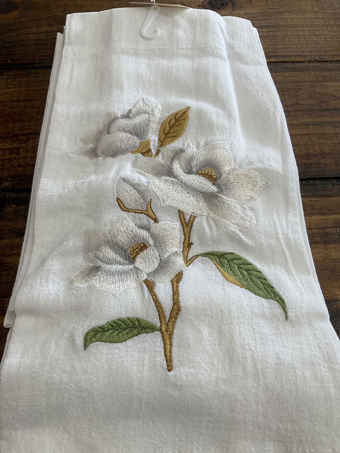 Magnolia tea towel