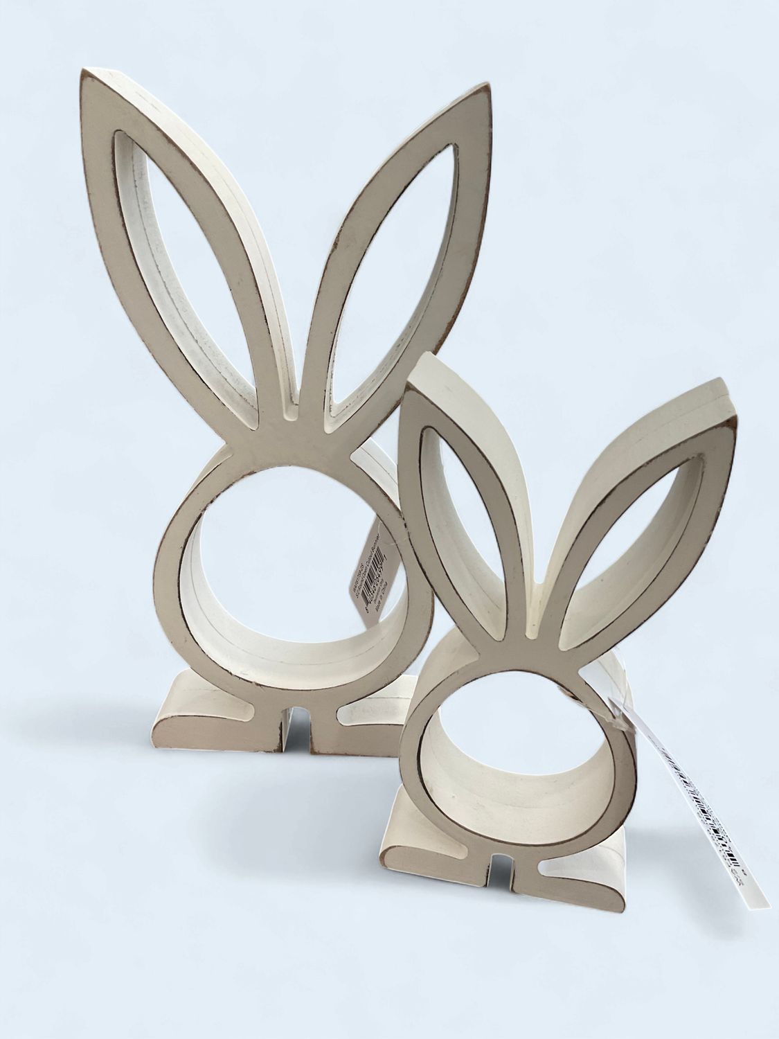 Set a two round open cut bunnies