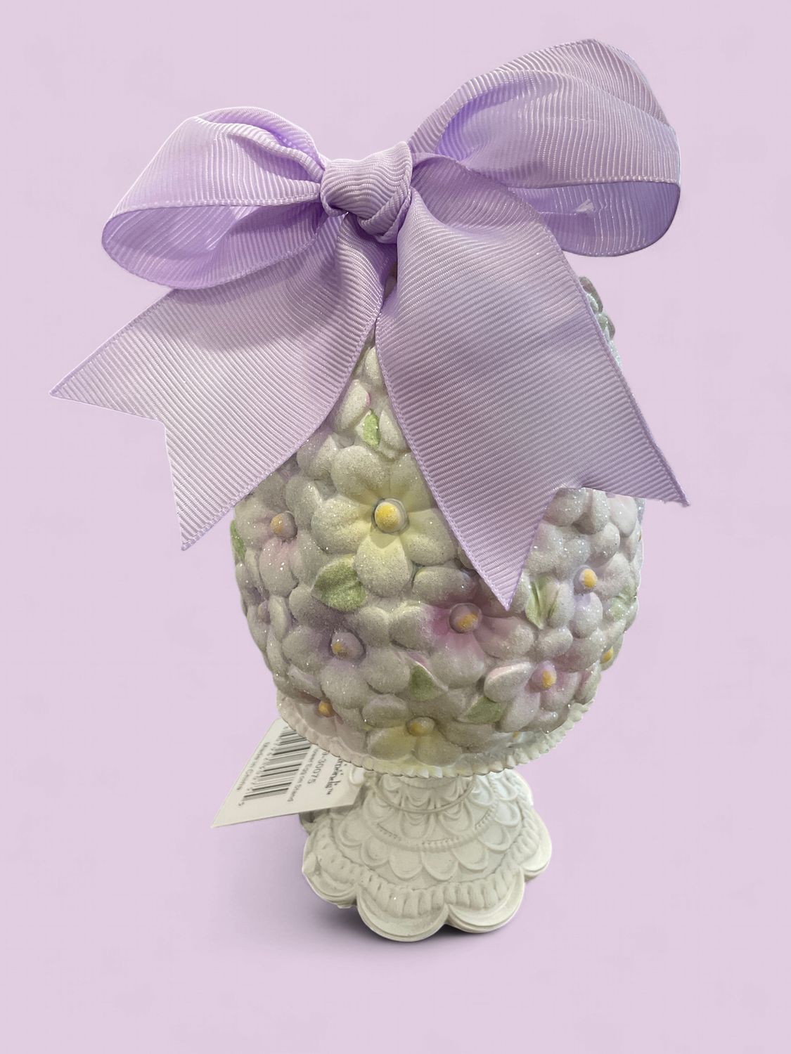 Lavender Flower egg on stand