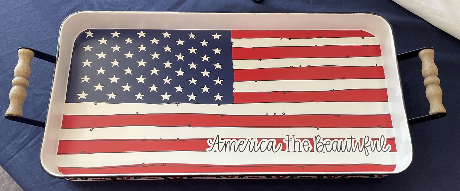 Fourth of July enamel tray