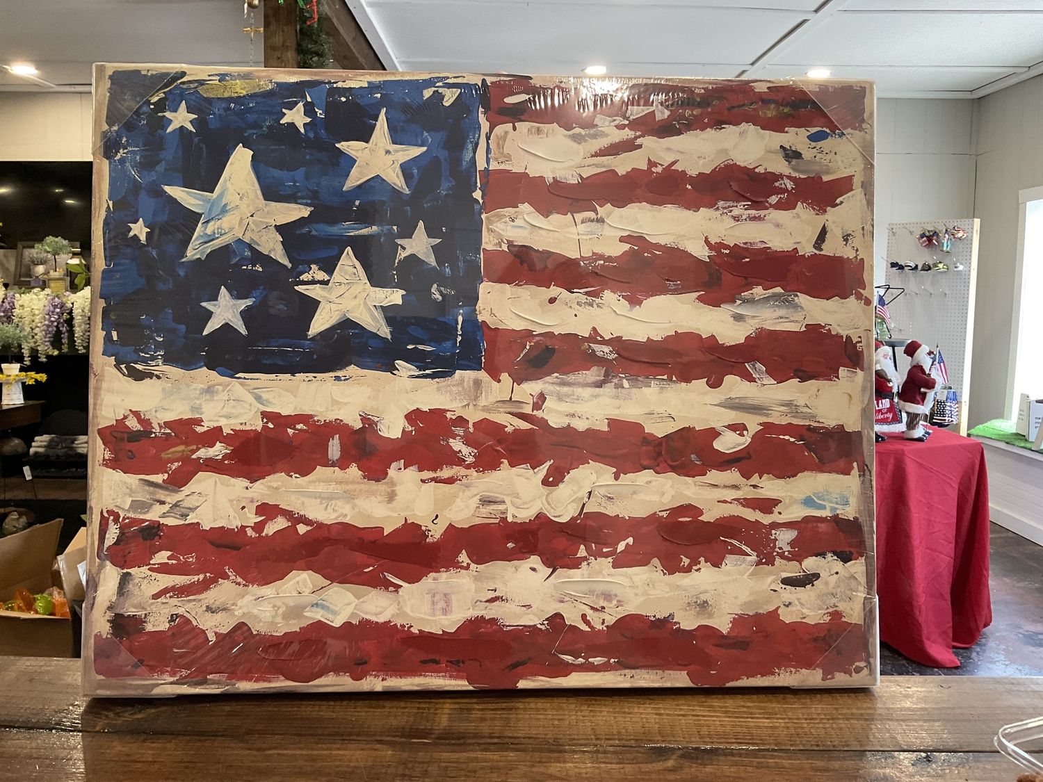Stars and stripes flag canvas