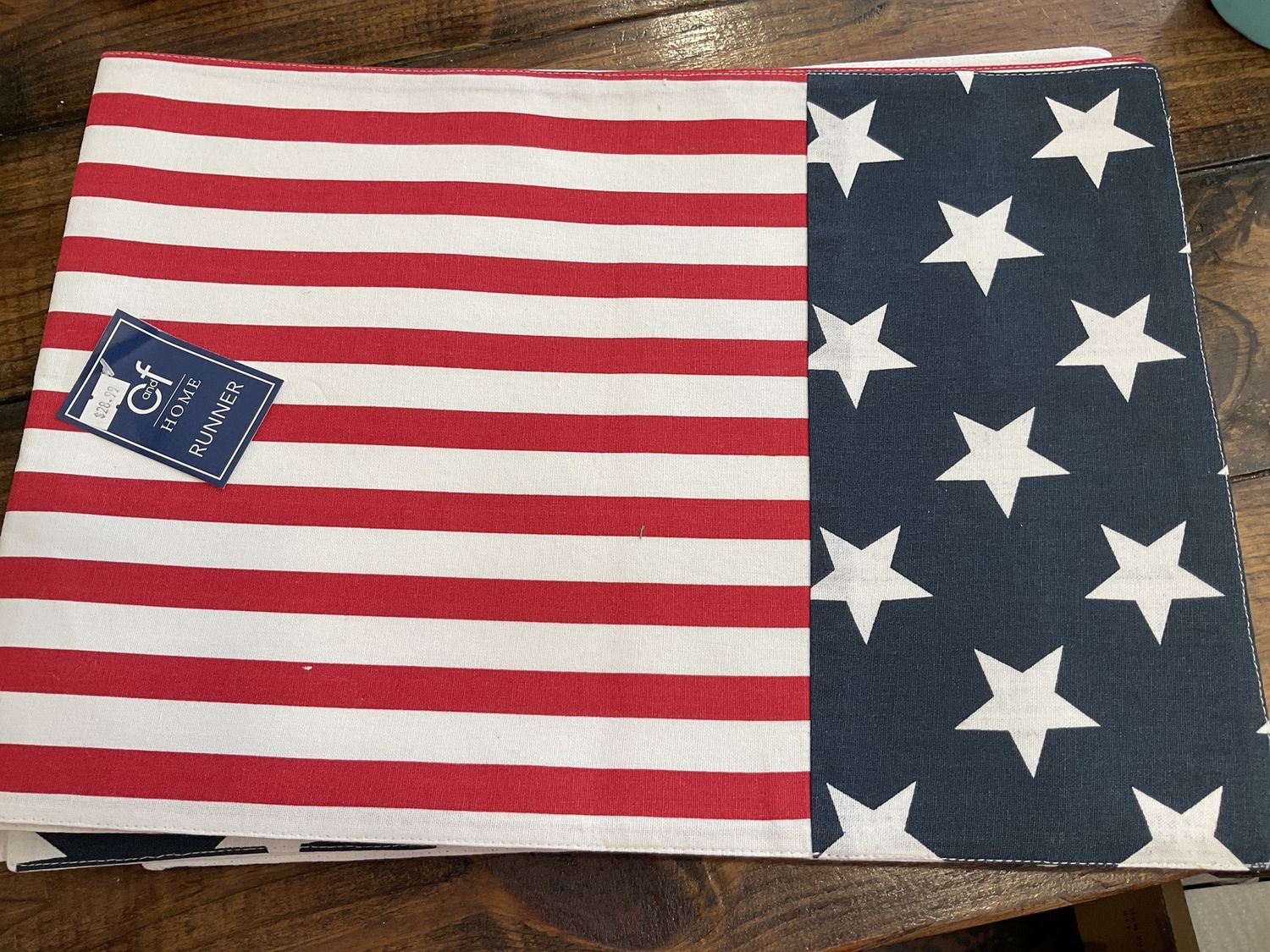 Big Stars and stripes table runner
