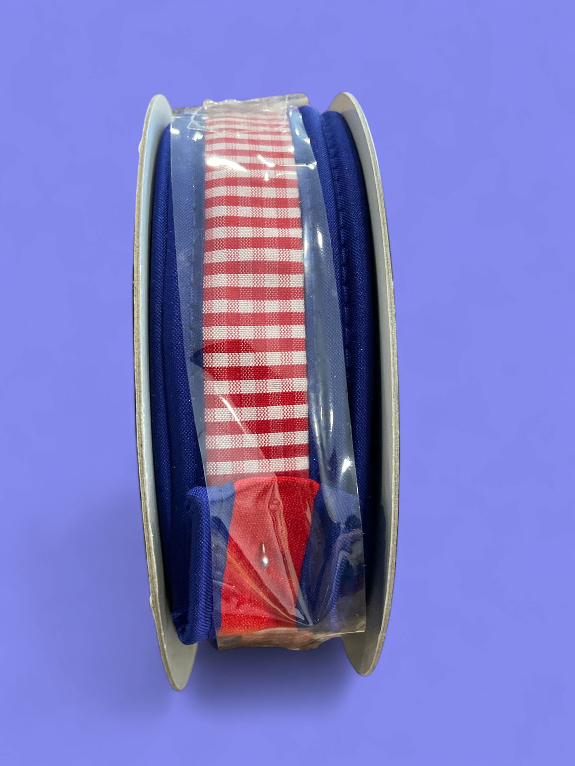 Taffeta Mini Checks Dupioni Dbl fused Blue 1x10