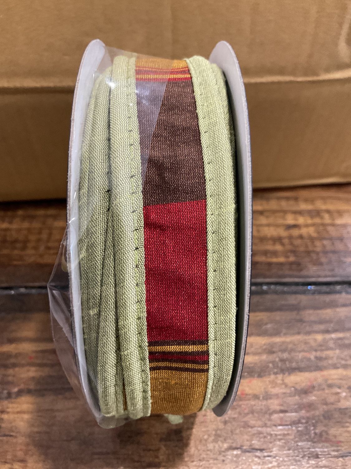 Dupion Stripe Autumn Rust