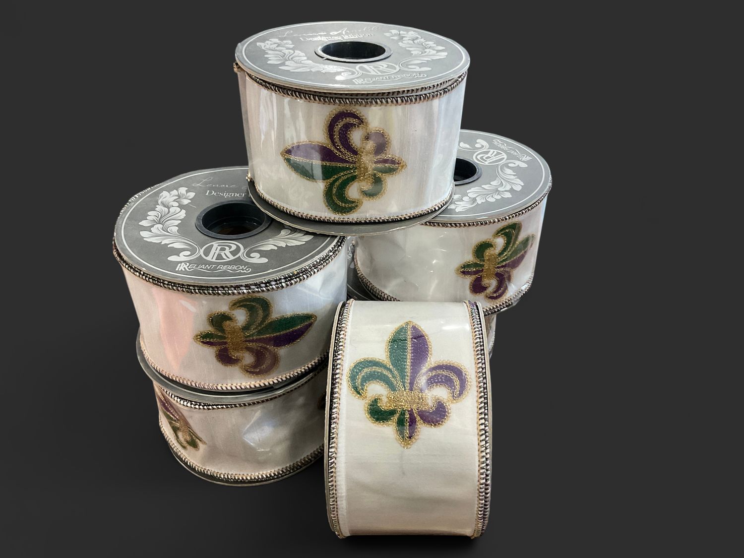 Fleur De Lis embroidery ribbon