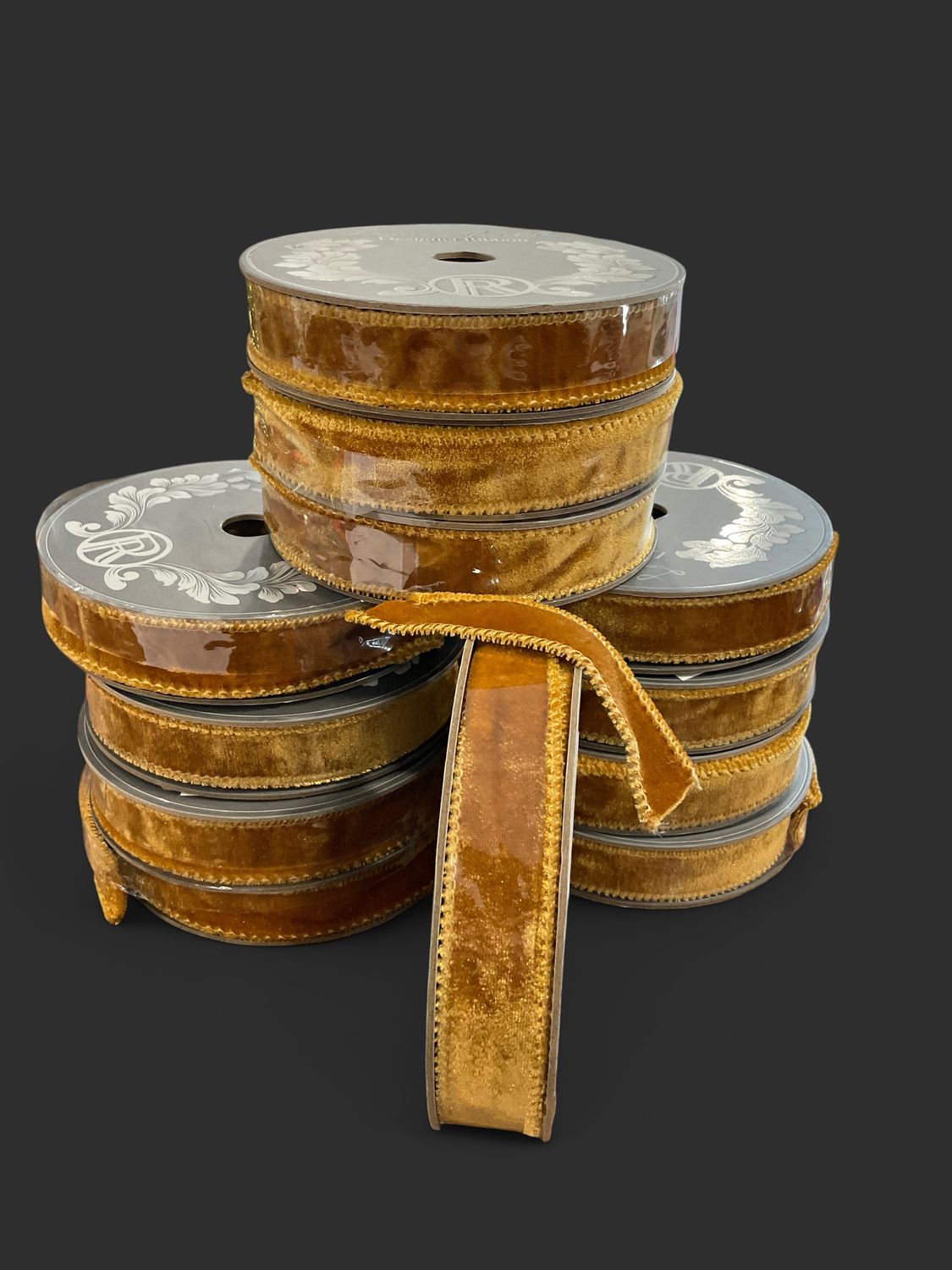 Luxe plush velvet ribbon caramel