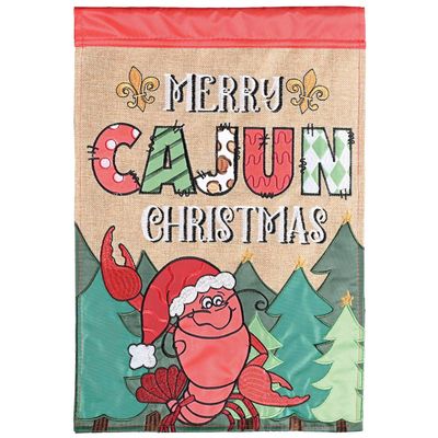 Flag Crawfish Merry Cajun 13x18