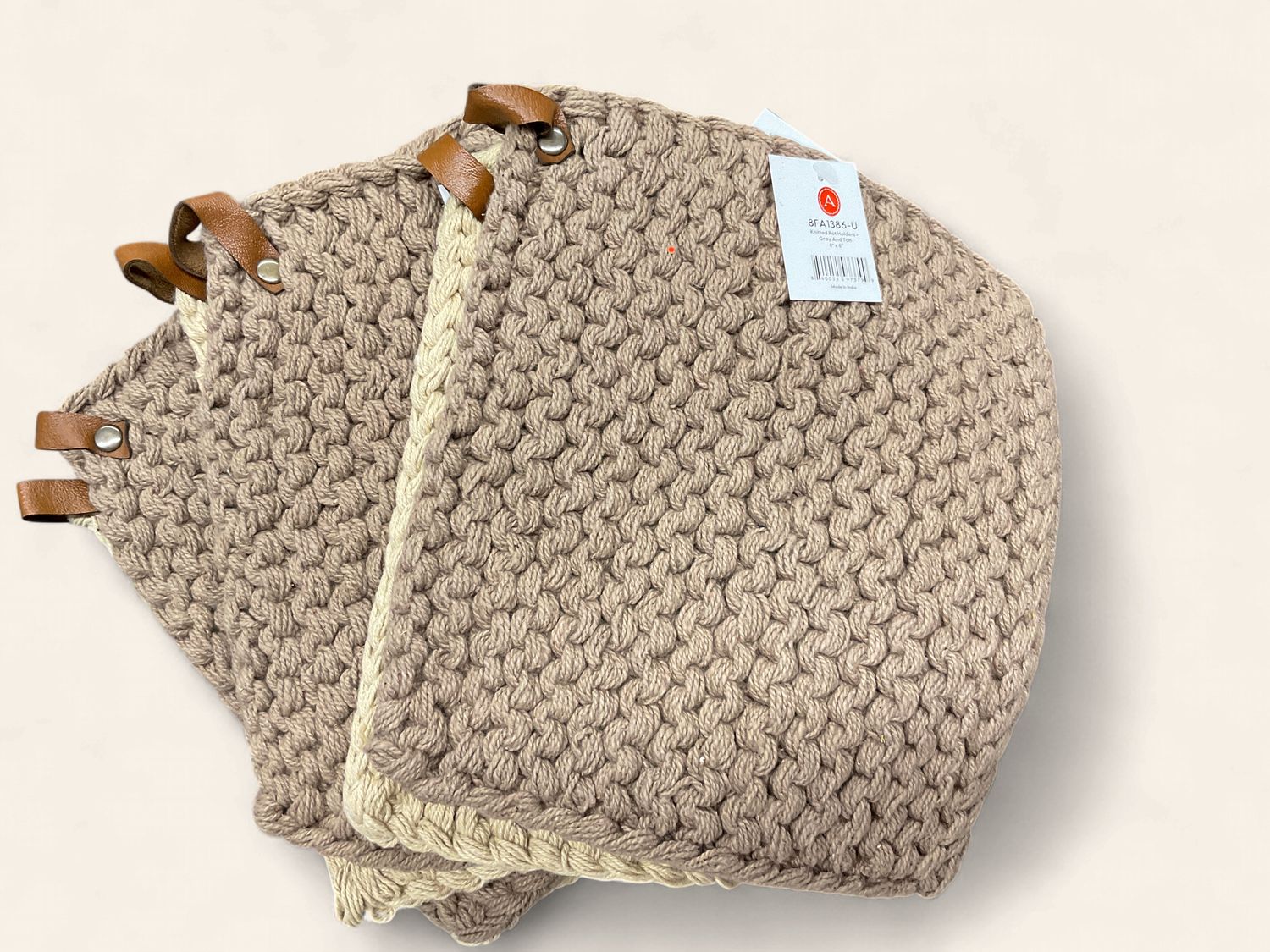 Knitted pot holders