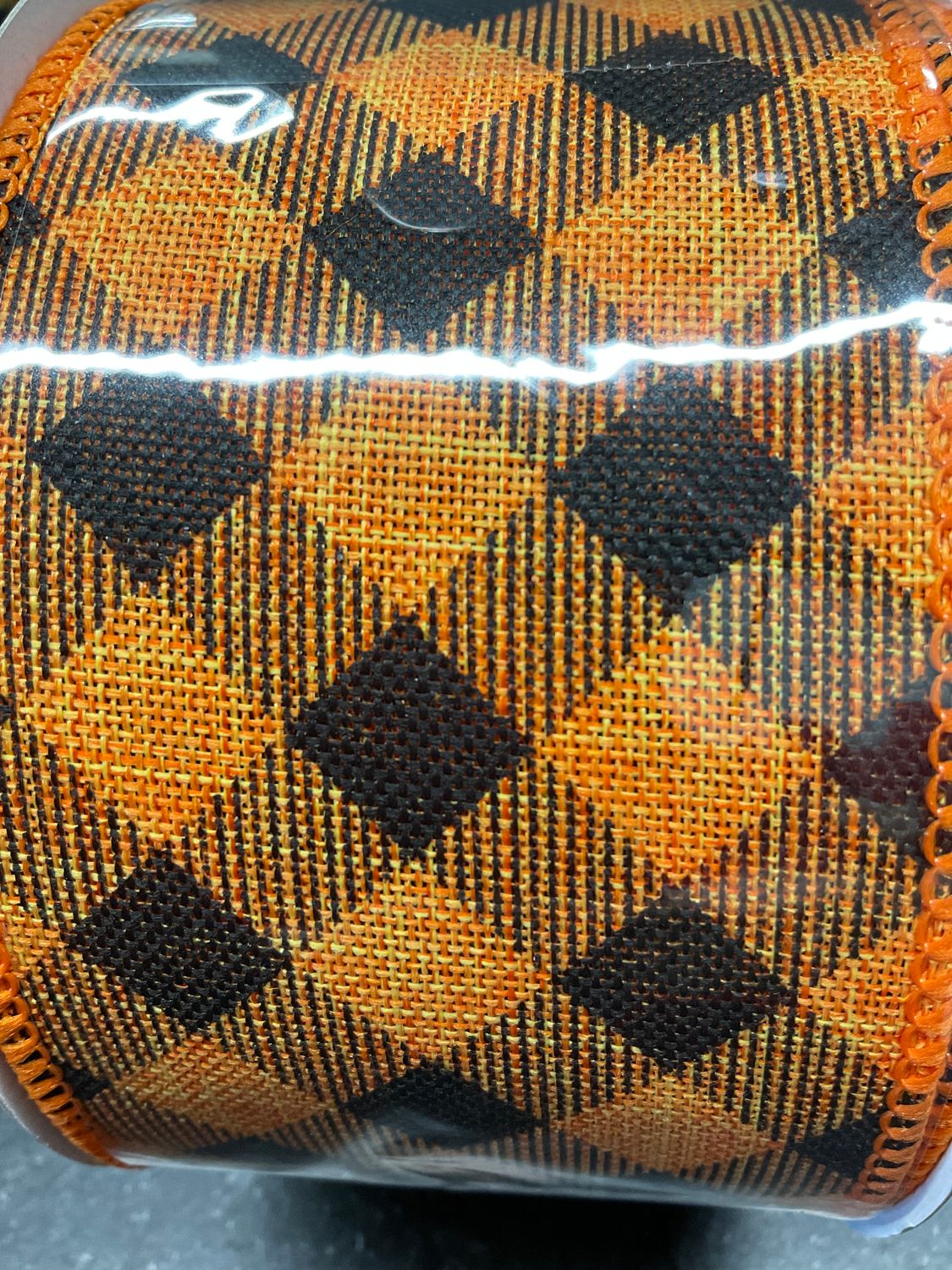 Black and orange checked