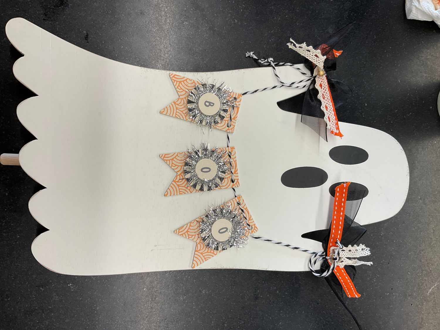 Flying ghost boo topper