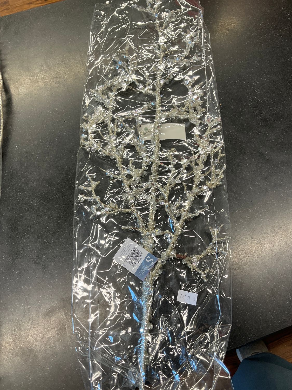 Glittered branch