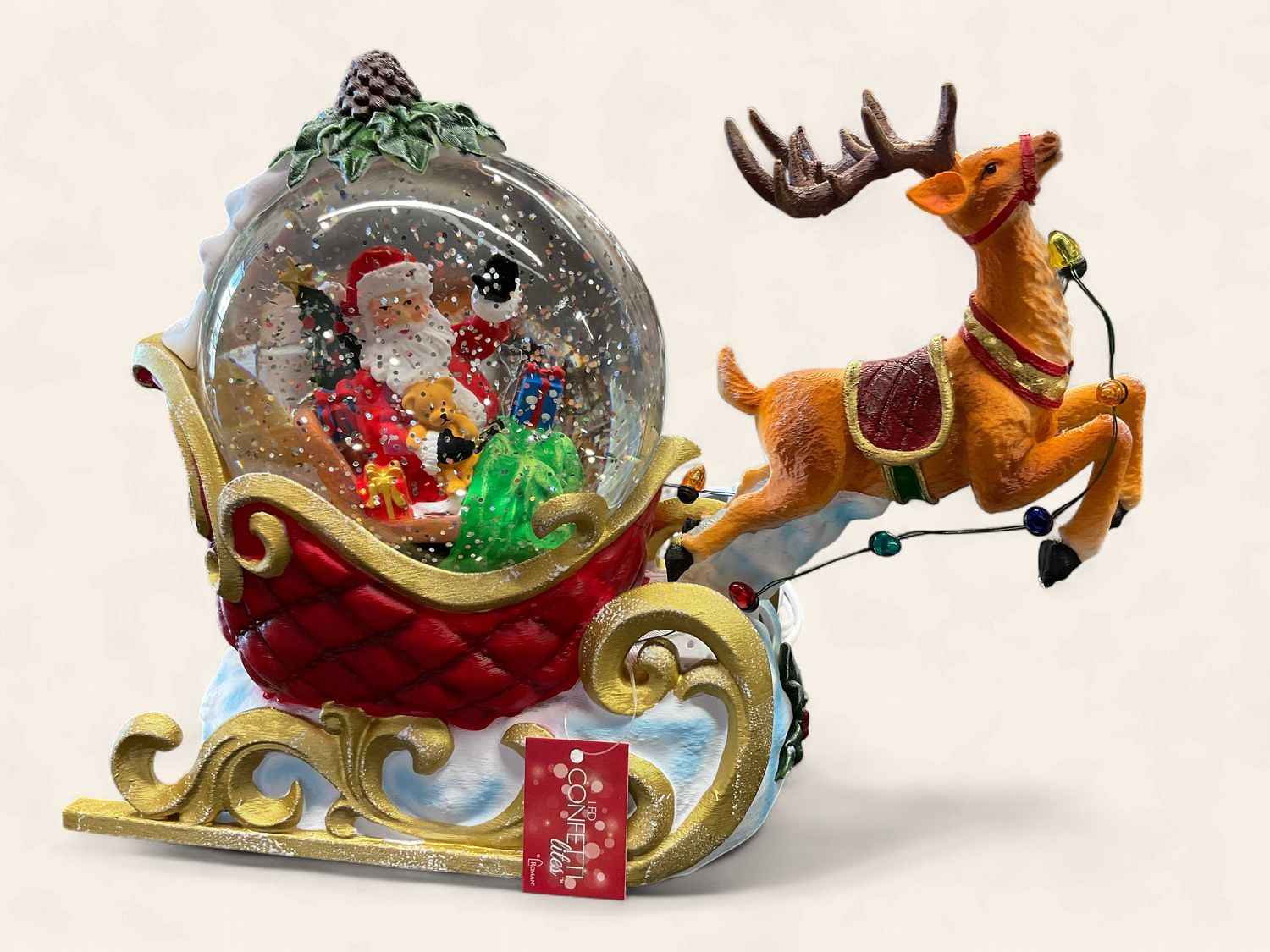 Swirl Santa in Sleigh