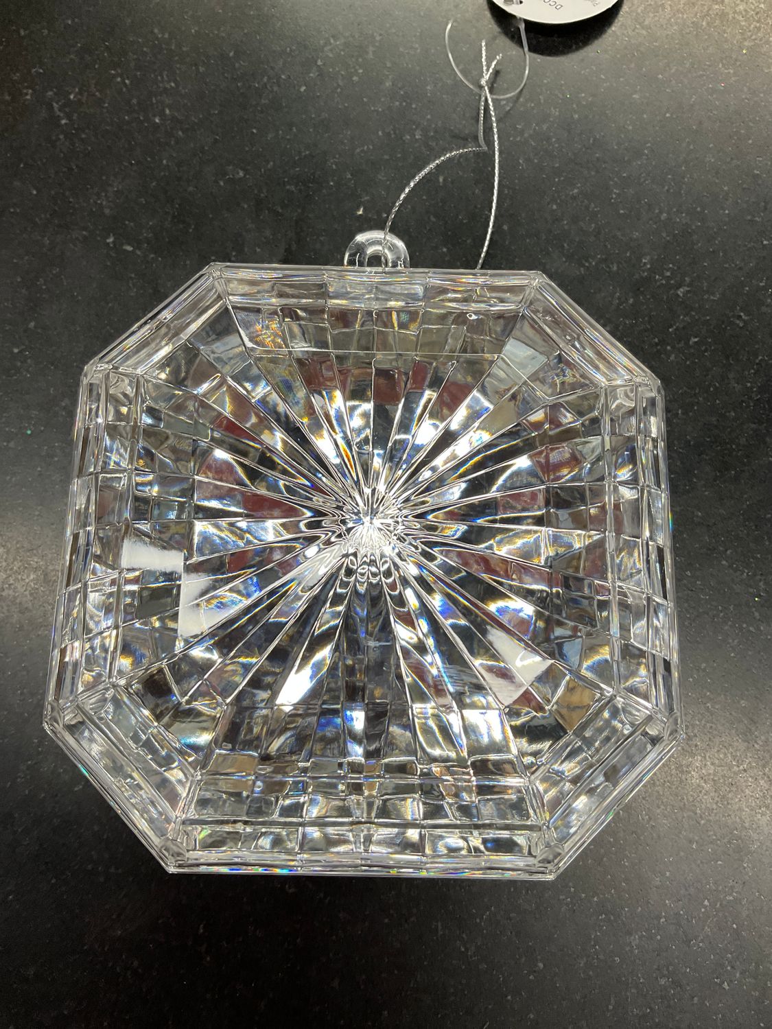 Acrylic square diamond ornament, silver