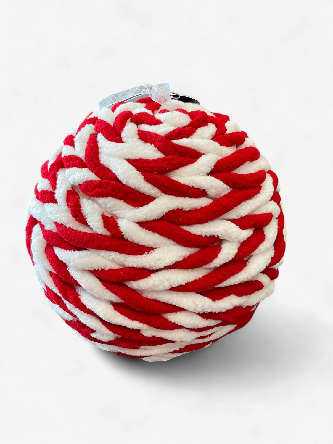 Peppermint stripe Chenille  ball