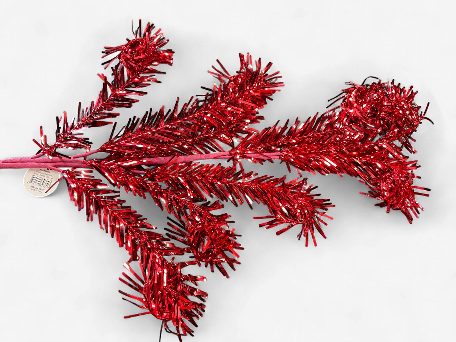Whimsical tinsel curl red