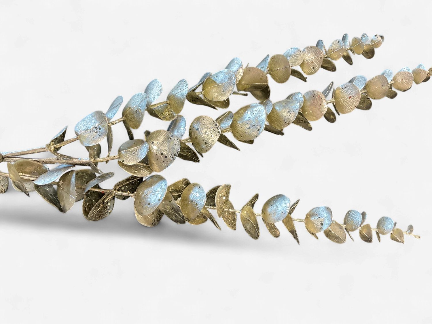 Metallic sequin eucalyptus platinum