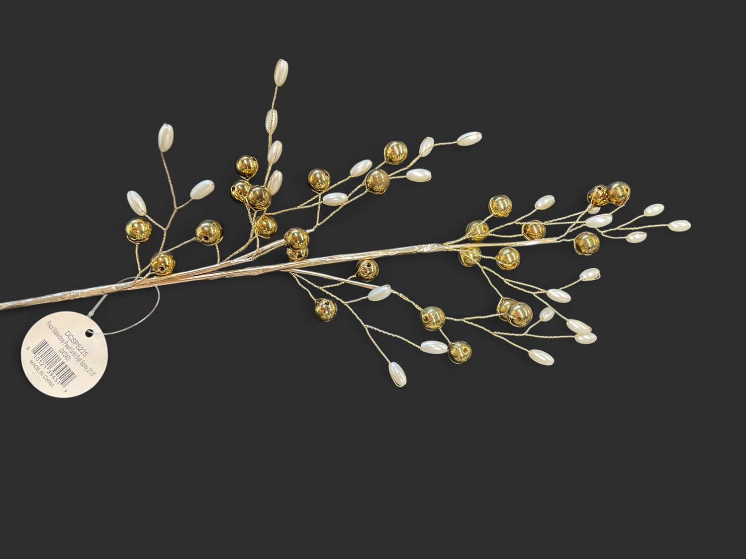 Faux water drop pearl gold ball