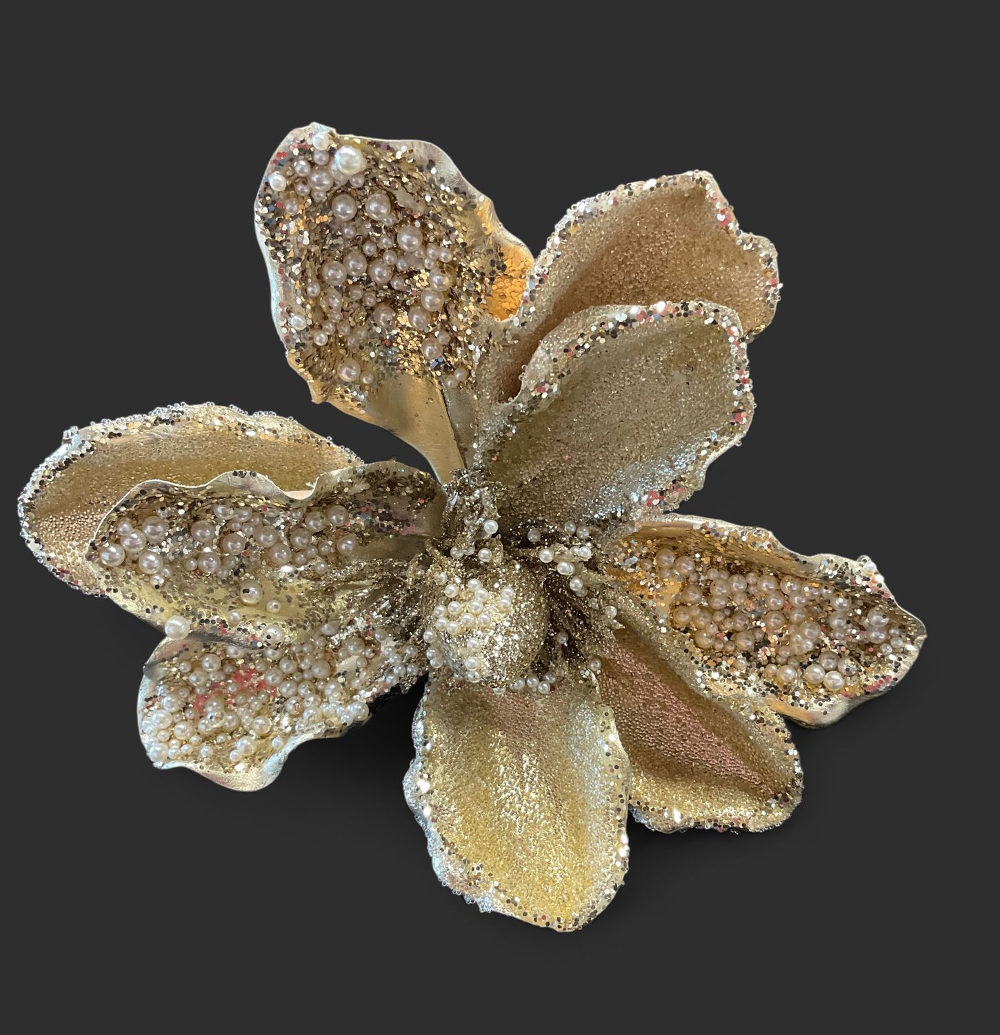Beaded gold Magnolia stem