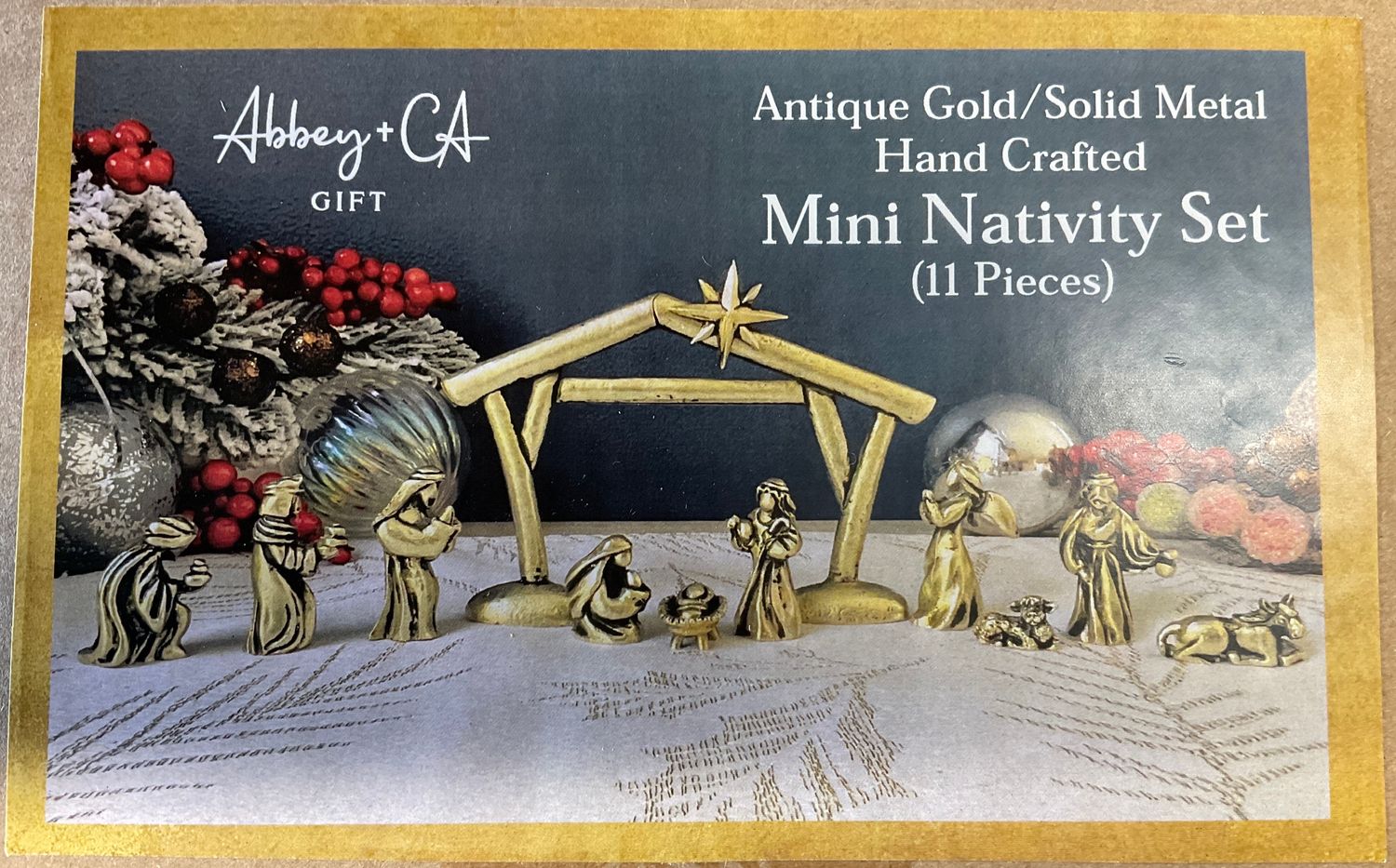 11 piece mini nativity figure set