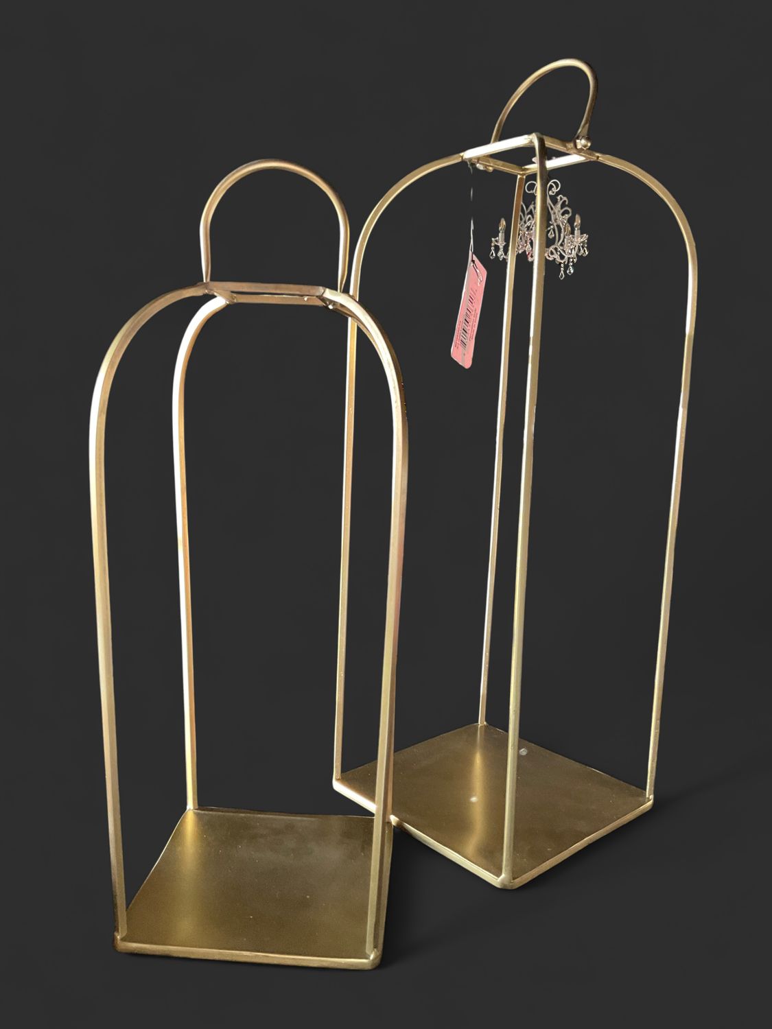 Set of two gold lanterns