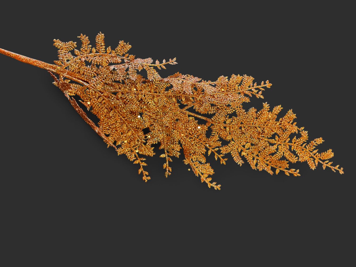 Glittered Orange Fern