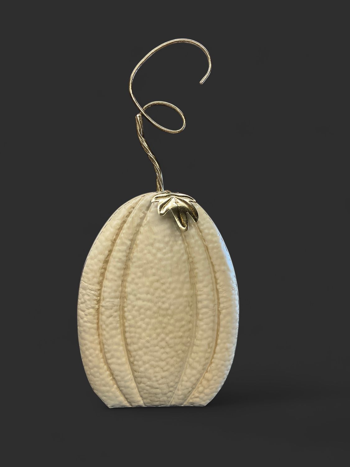 Antique cream, metal pumpkin two assortment