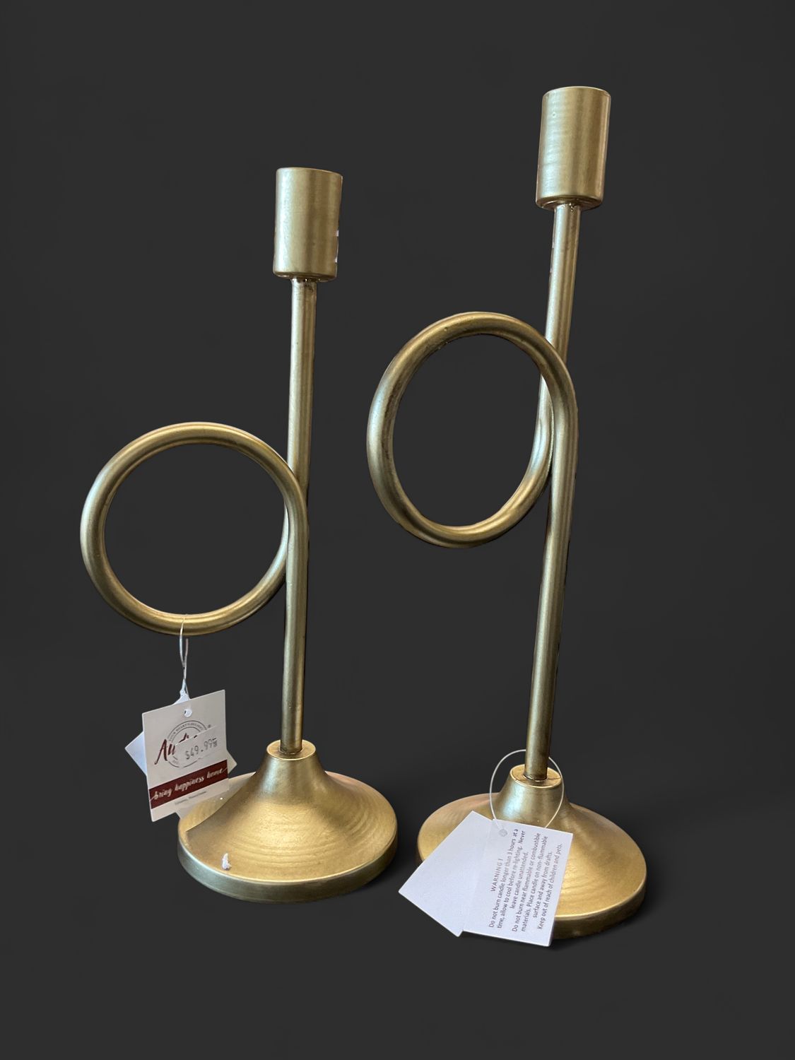 trumpet candle hold