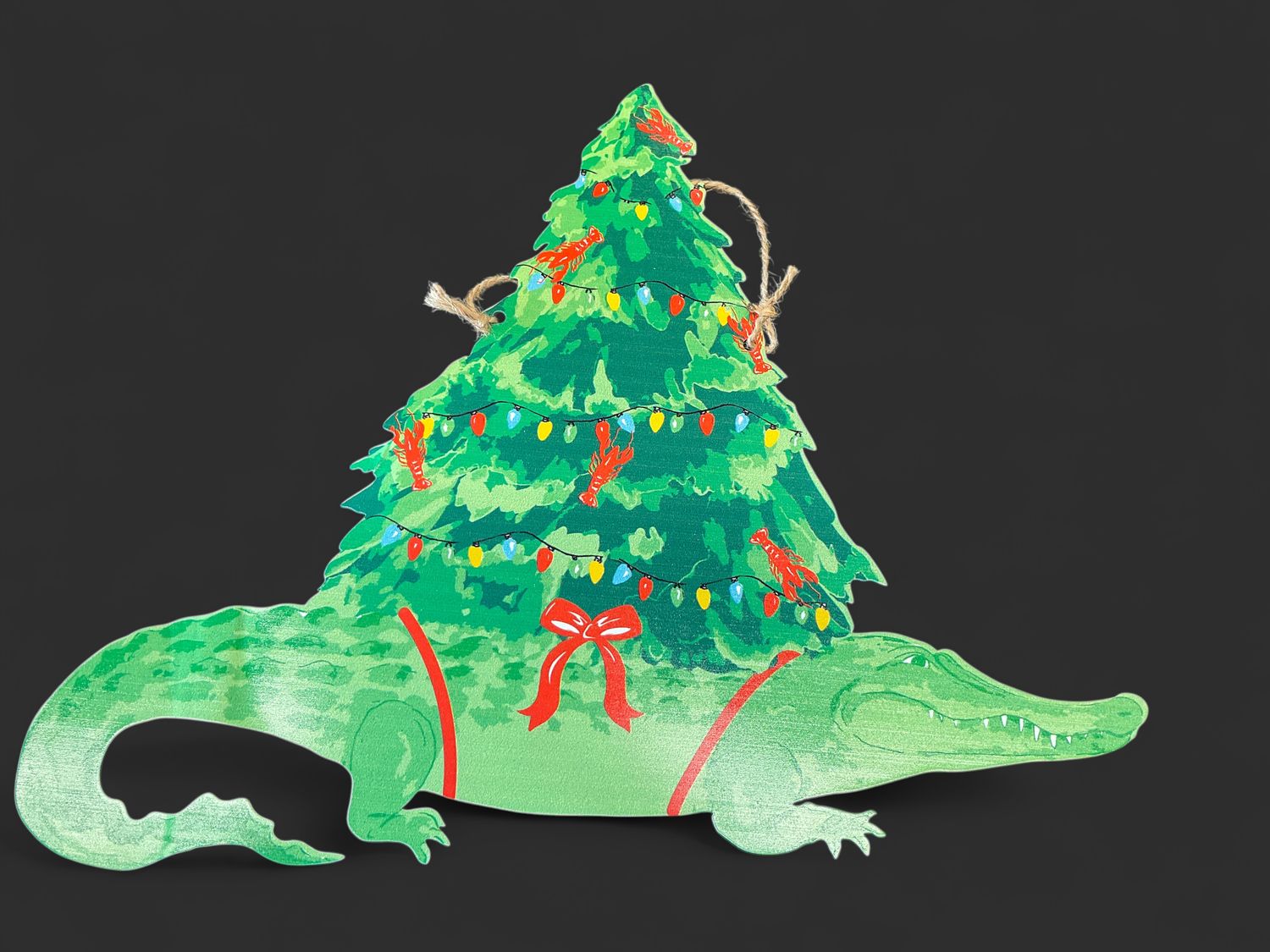 Christmas Alligator Door hanger