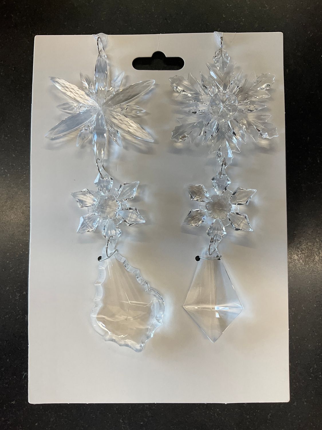 Snowflake ornament two-piece set