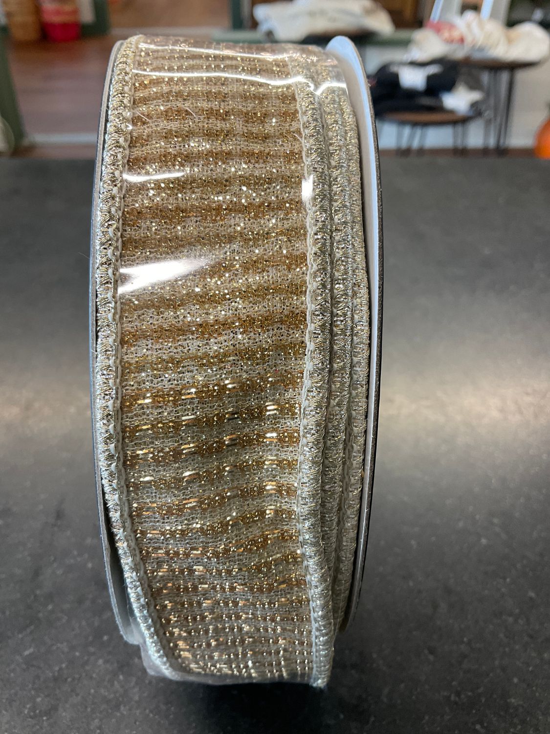 Metallic Trim Dupioni gold ribbon