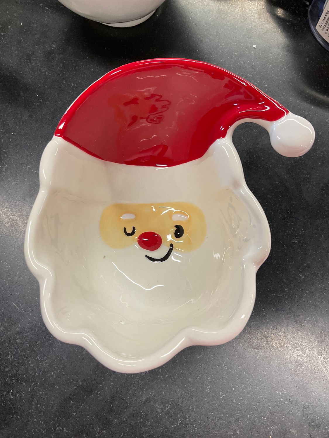 Jolly Santa tidbit bowl