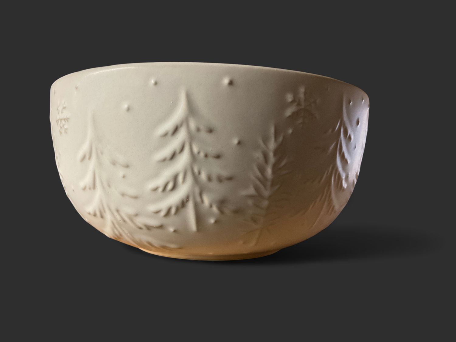 Winter fir serving bowl