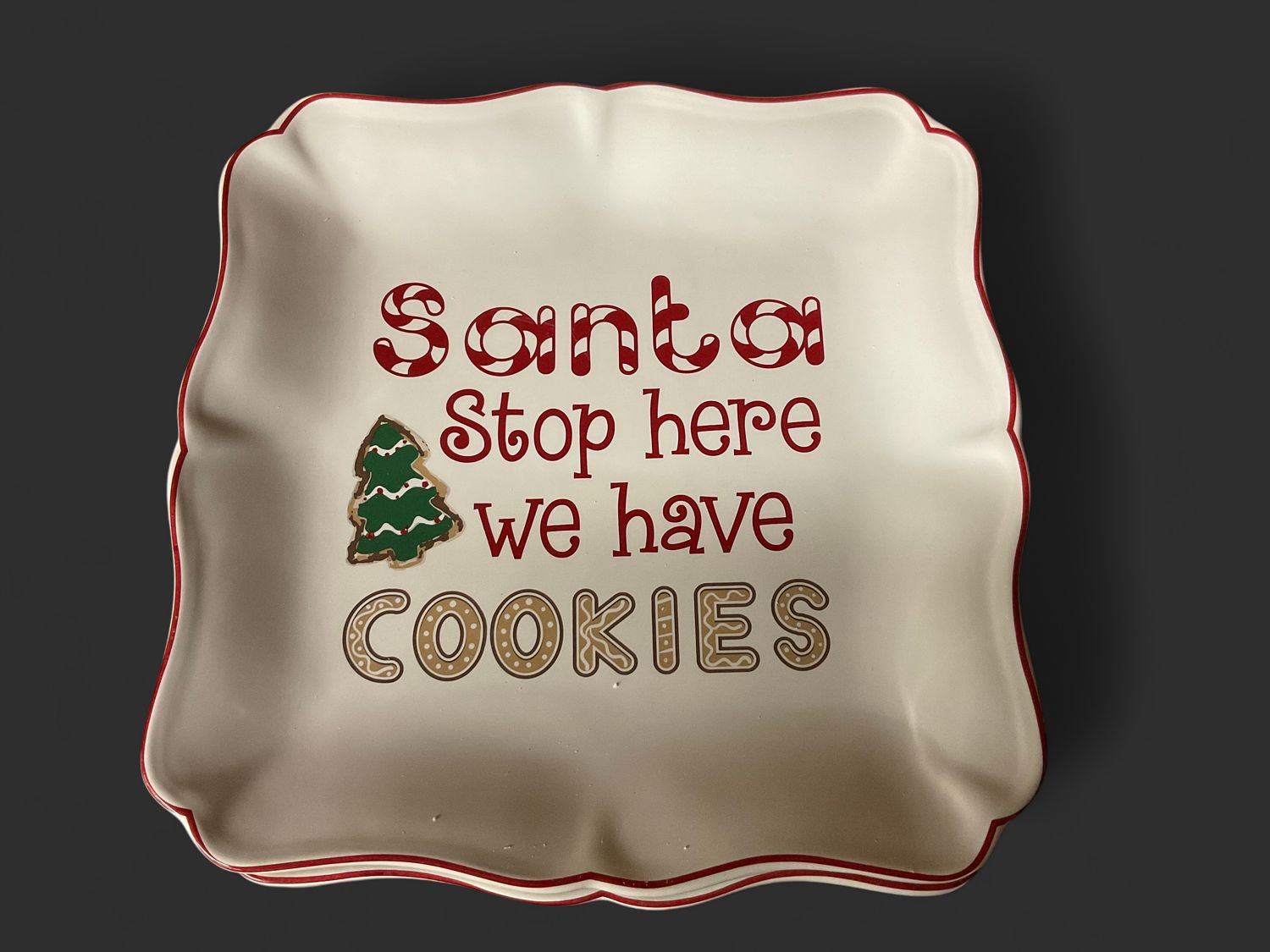 Santa cookies platter