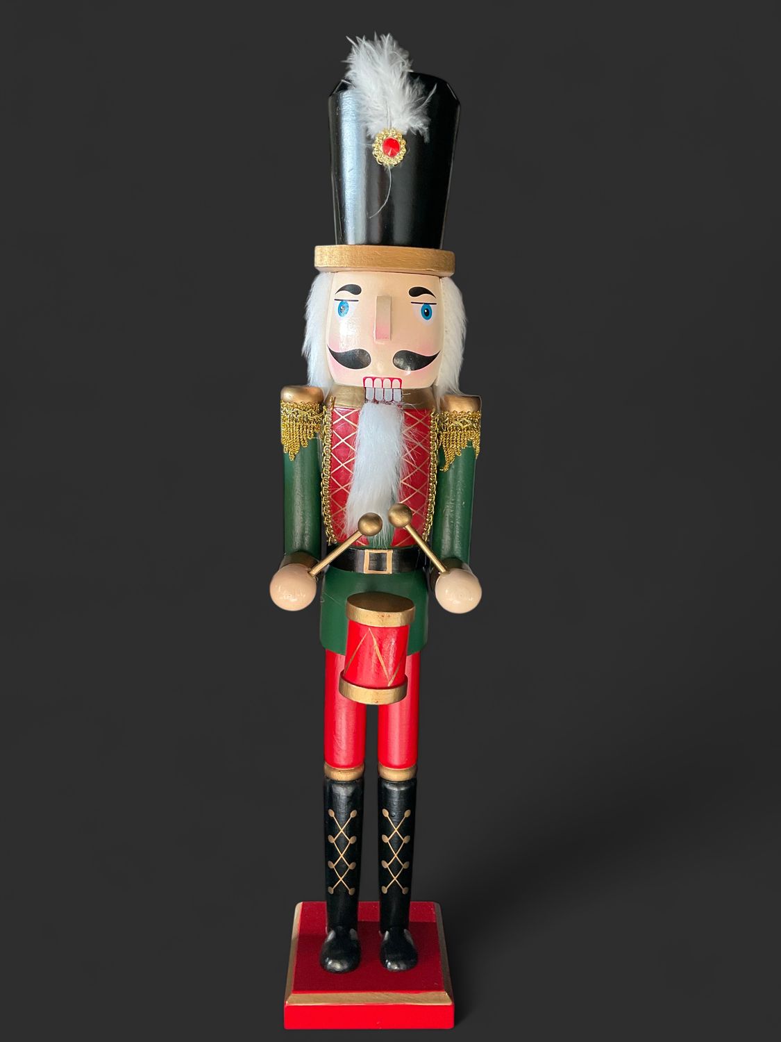 Wooden nutcracker Drummer