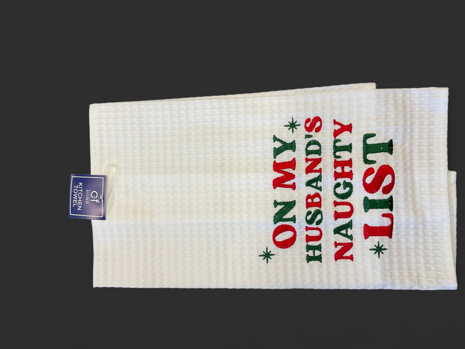 Husbands Naughty List Towel