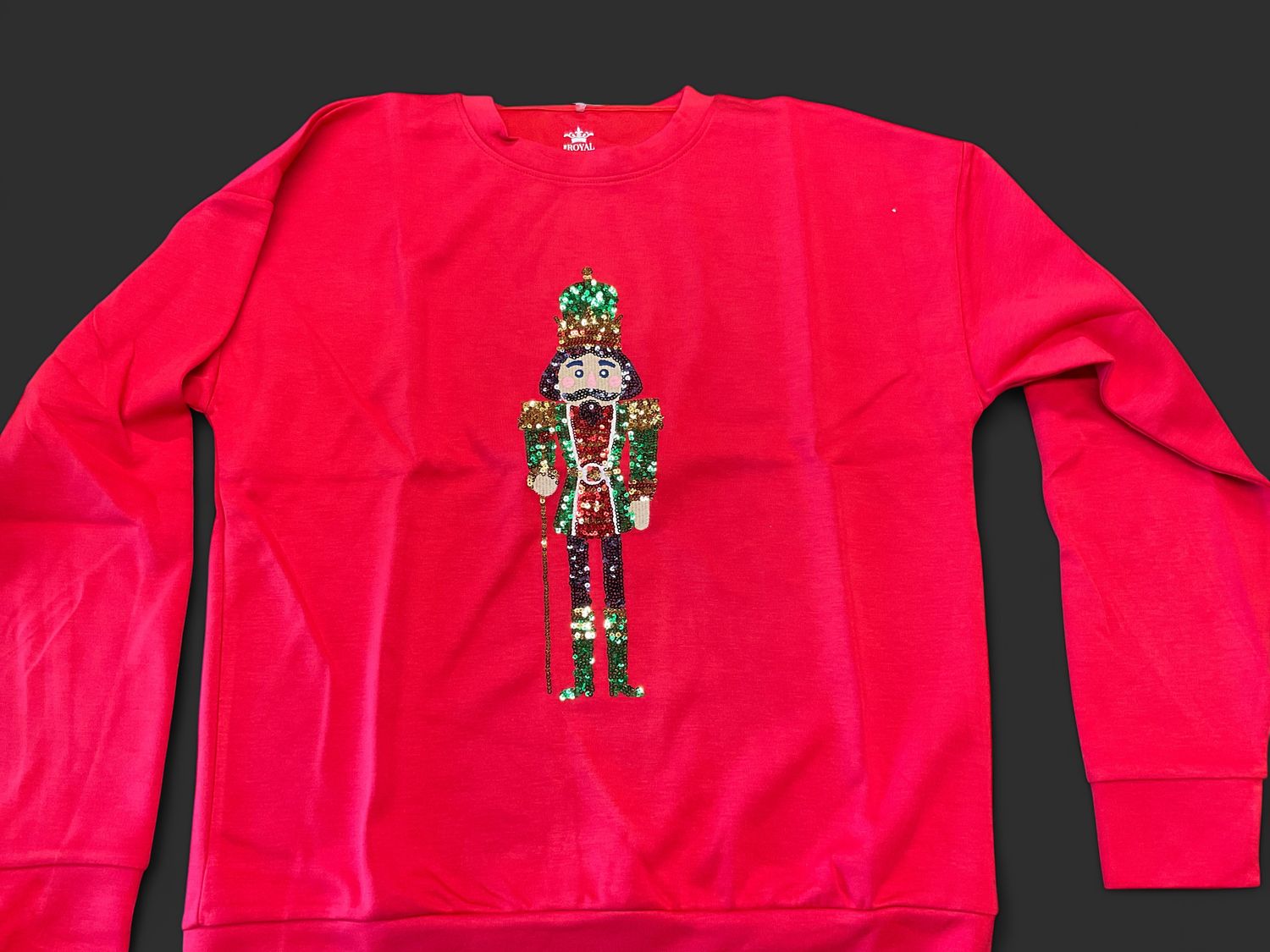 Merry Nutcracker sequin sweatshirt, Size: XS
