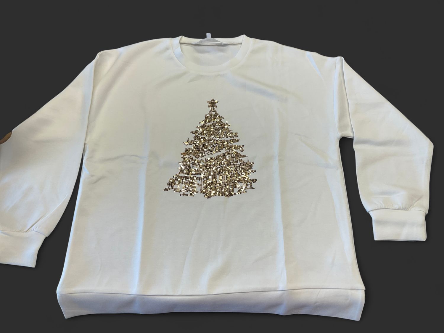 Stockbridge Tree Sequin Sweatshirt, Size: XS
