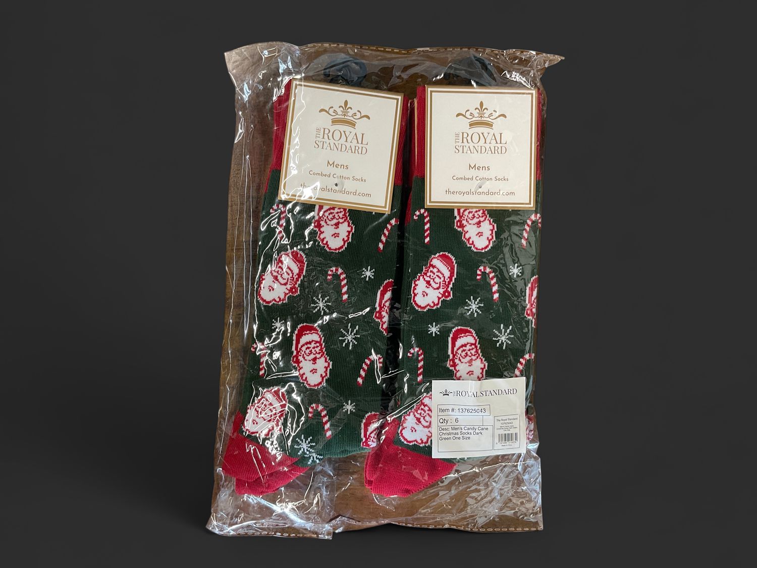 Men’s candy cane Christmas socks