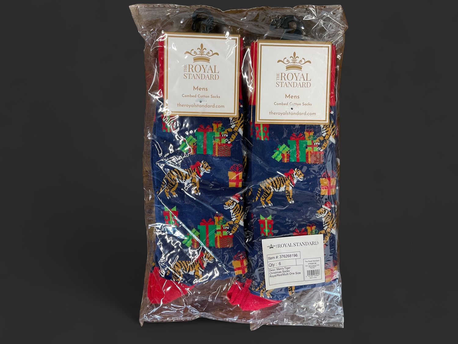 Men’s tiger Christmas socks