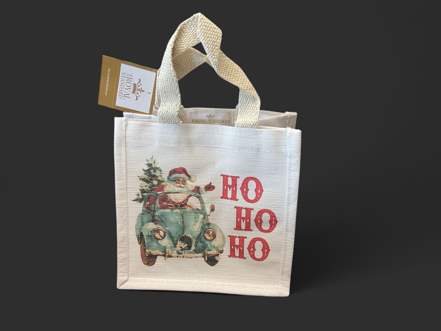 Vintage Santa petite gift tote