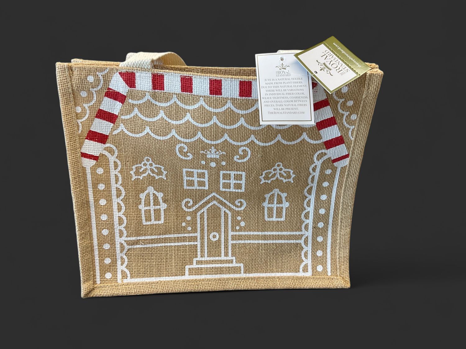 Gingerbread house gift tote 12 x 10 x 5