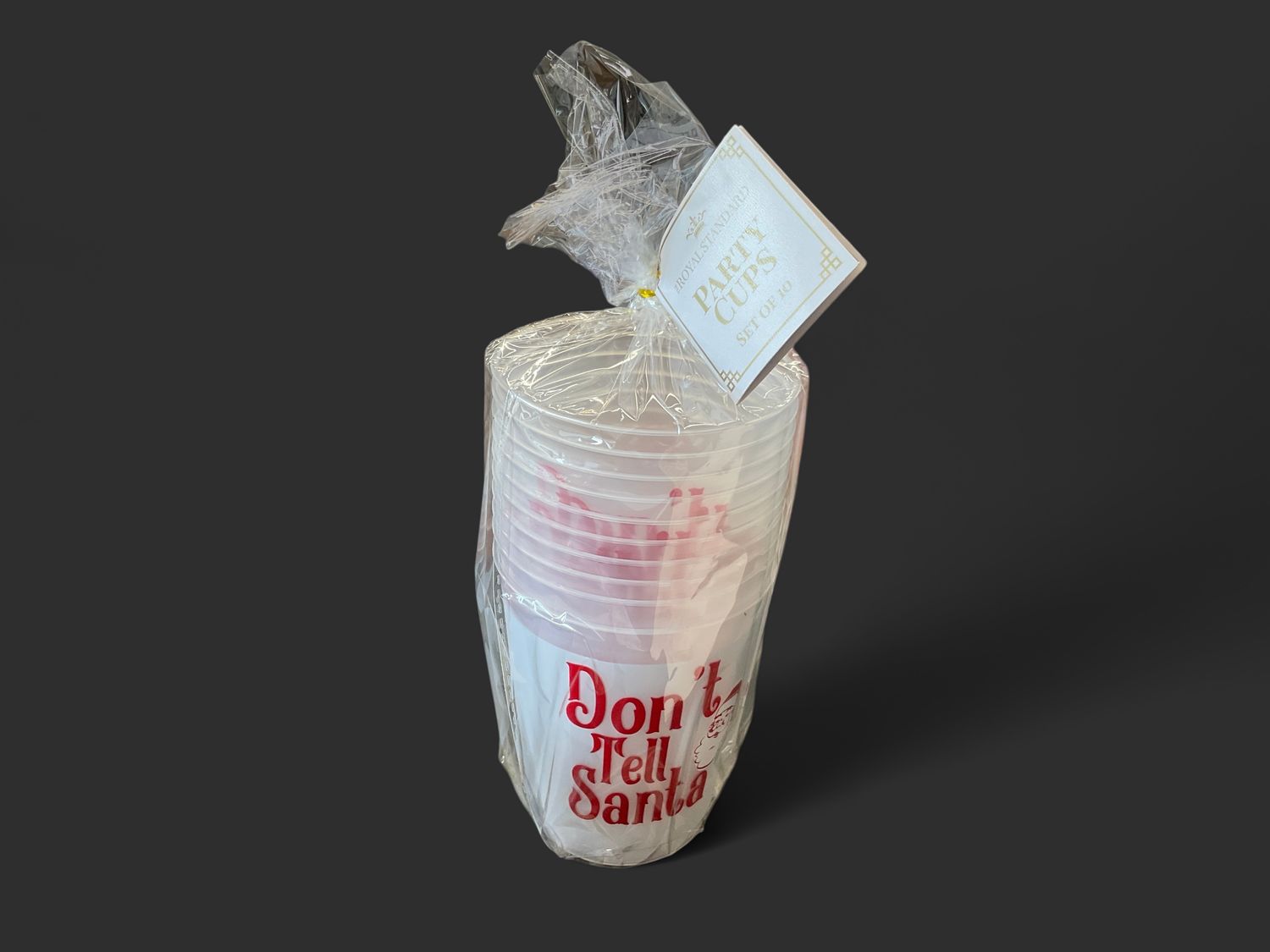Don’t tell Santa party cups