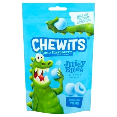 Chewits Blue Raspberry Juicy Bites. Suitable for Vegetarians 165gm