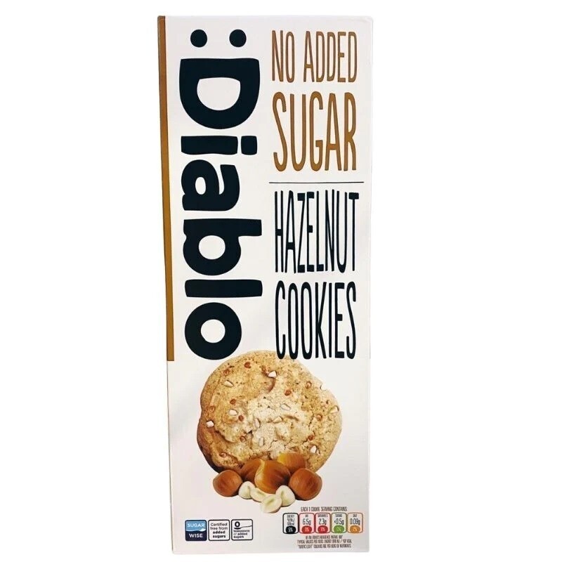 Diablo No Added Sugar Hazelnut Cookies 135g