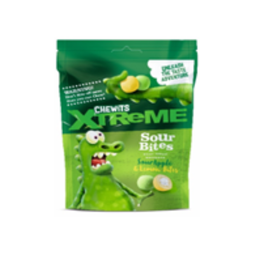 Chewits Xtreme Sour Apple Bites. Suitable for Vegetarians 115G