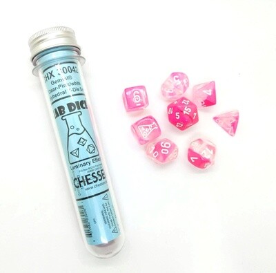 Lab Dice Gemini Clear-Pink CHX30042