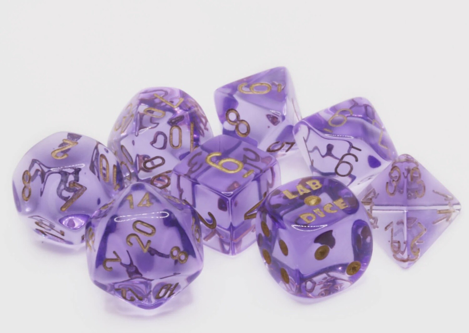 Lab Dice Lavender Gold