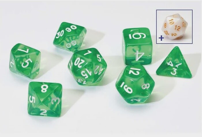 Sirius dice - Translucent Green