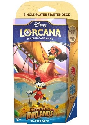 Disney Lorcana  Into The Inklands Trading Card Game Starter Deck Sapphire &amp; Ruby